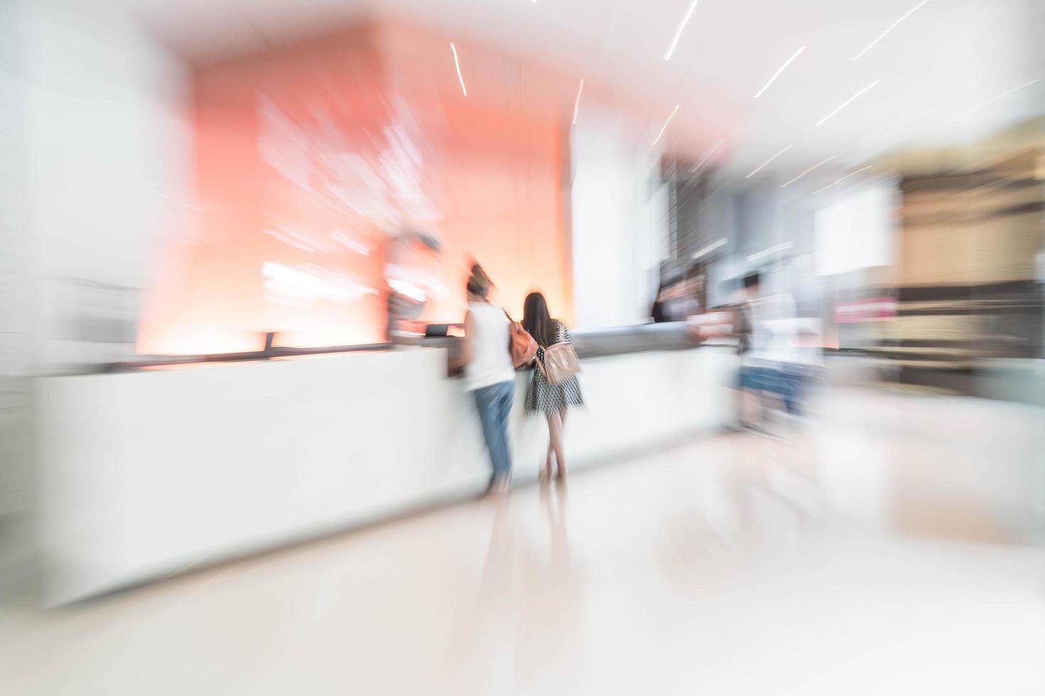 Abstract blur hotel lobby interior for background photo