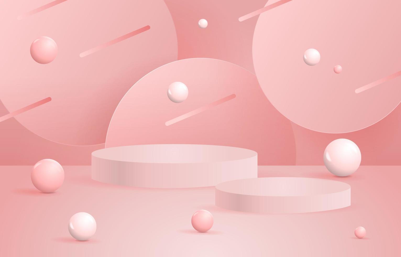 Smooth Pink Podium Concept vector
