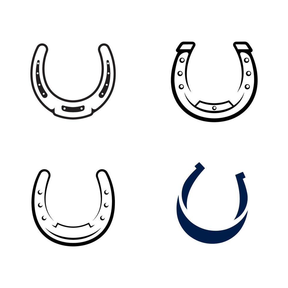 Horse shoe Vector icon design illustration