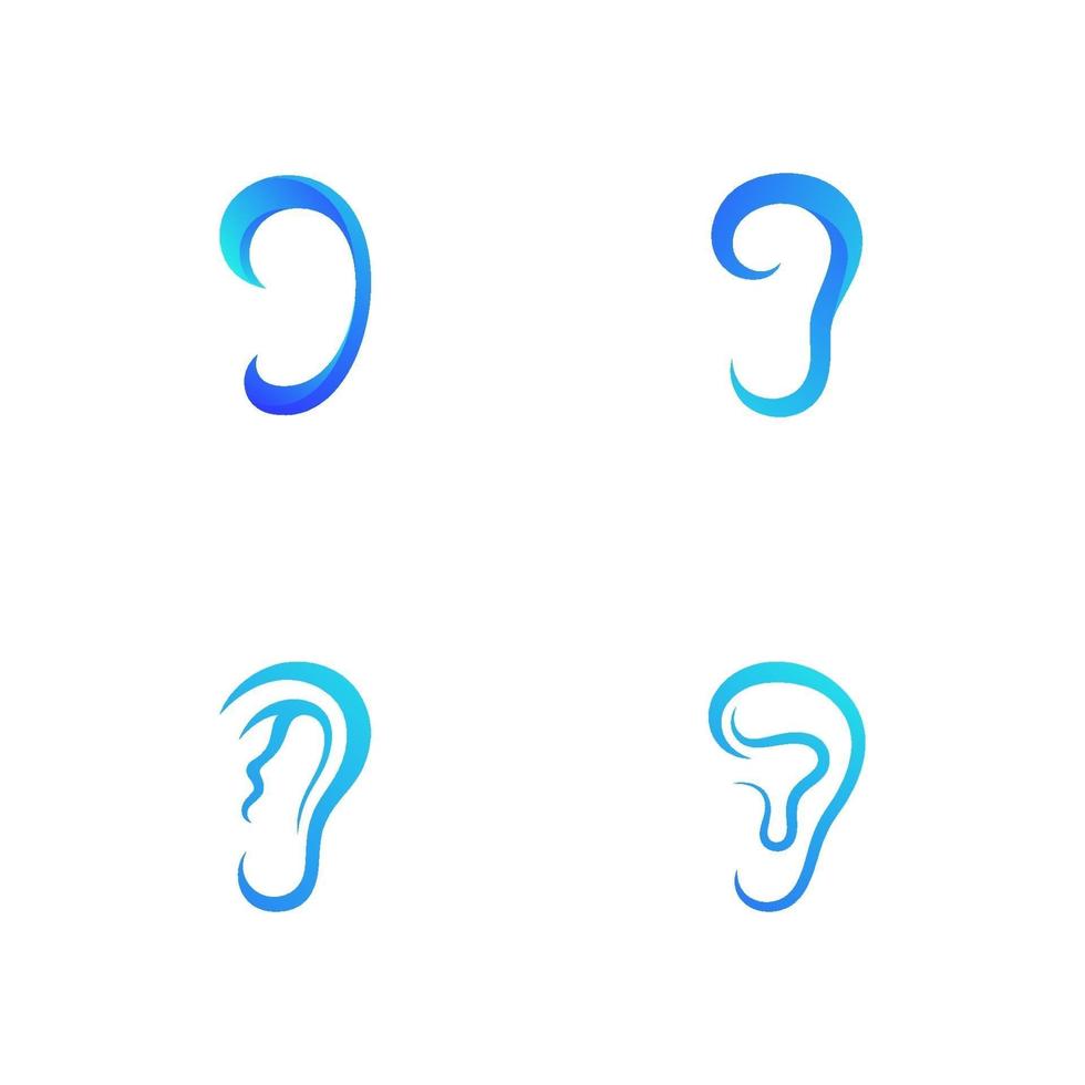 Hearing icon illustration Template vector