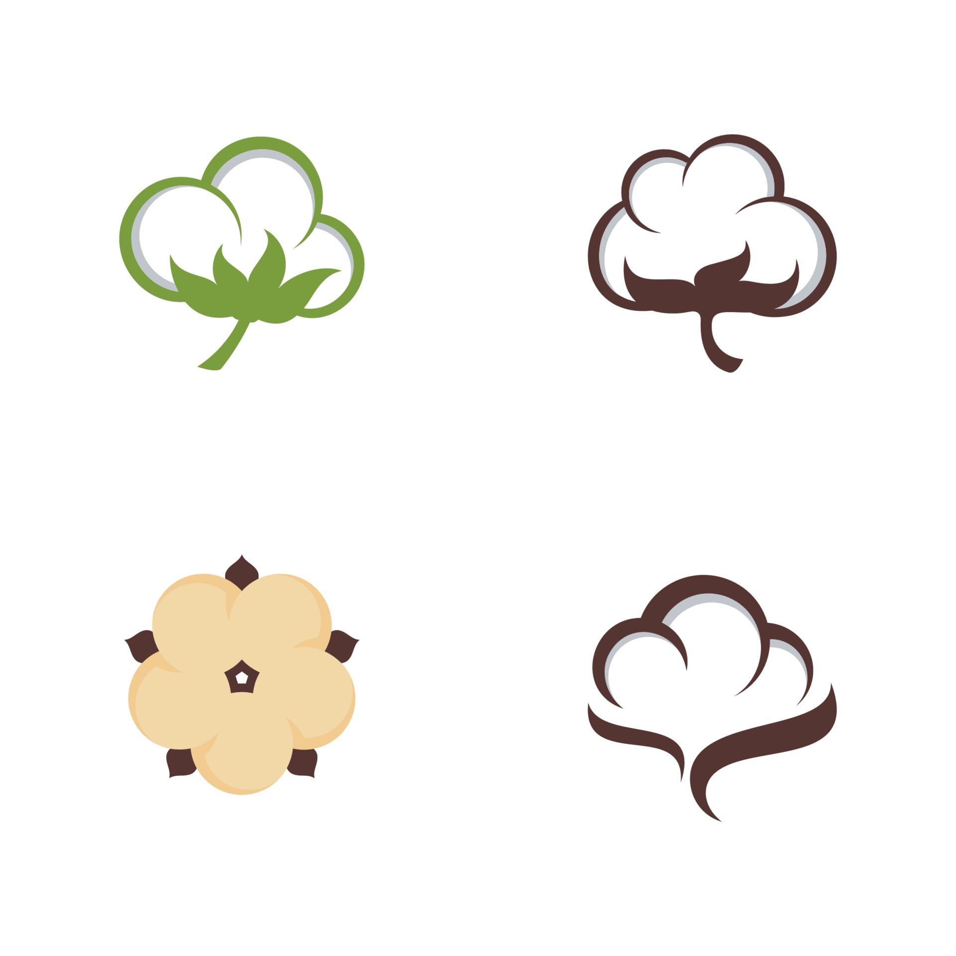 Cotton Flower Logo Vector Art, Icons, and Graphics for Free Download