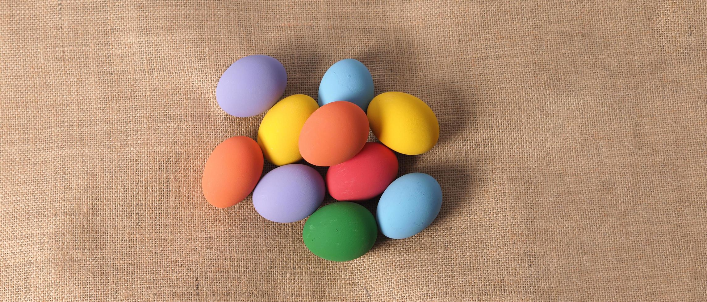 Easter eggs or color egg. Multi-colorful of easter eggs photo