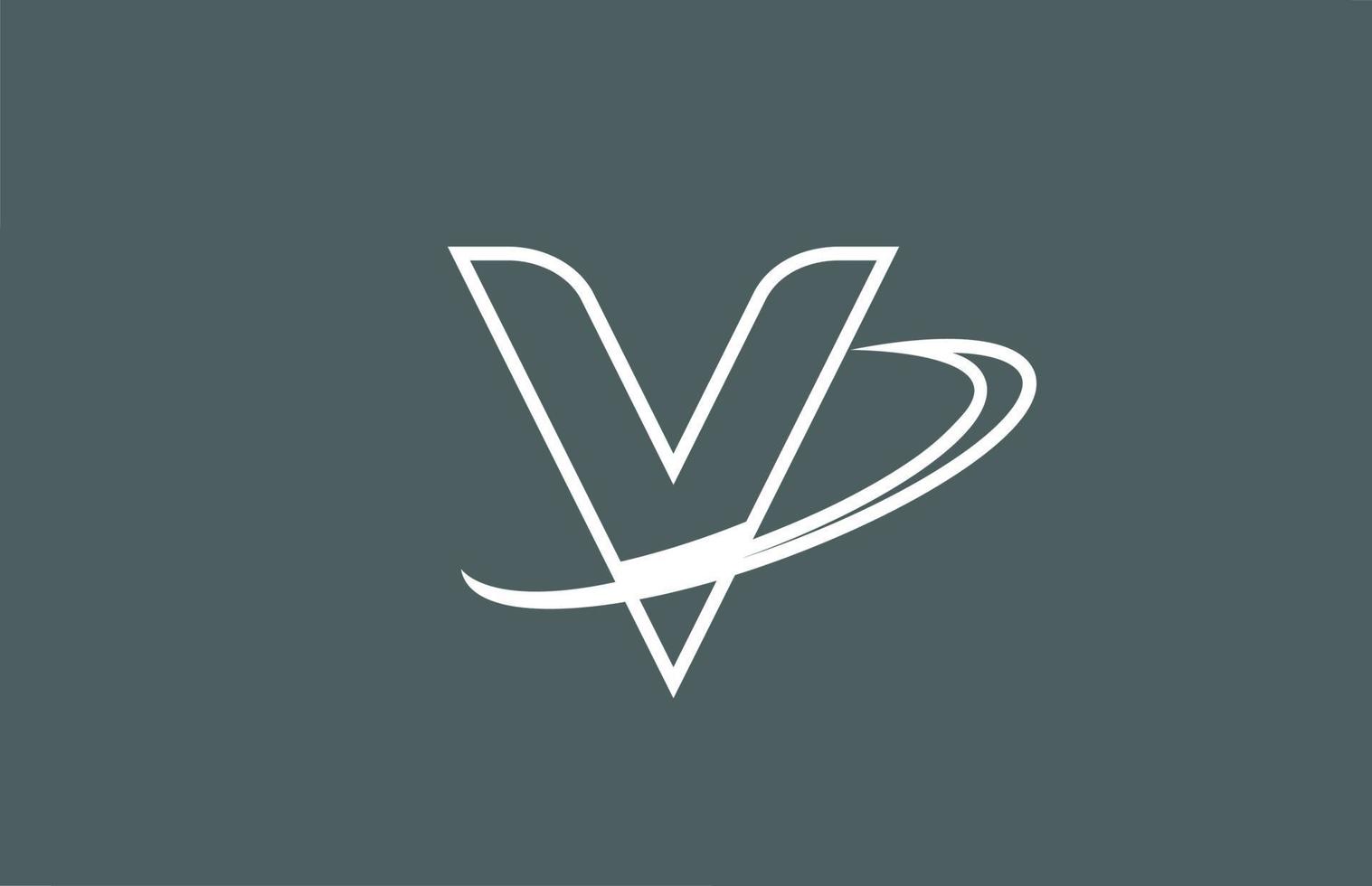 V letter logo icon for business and company vector