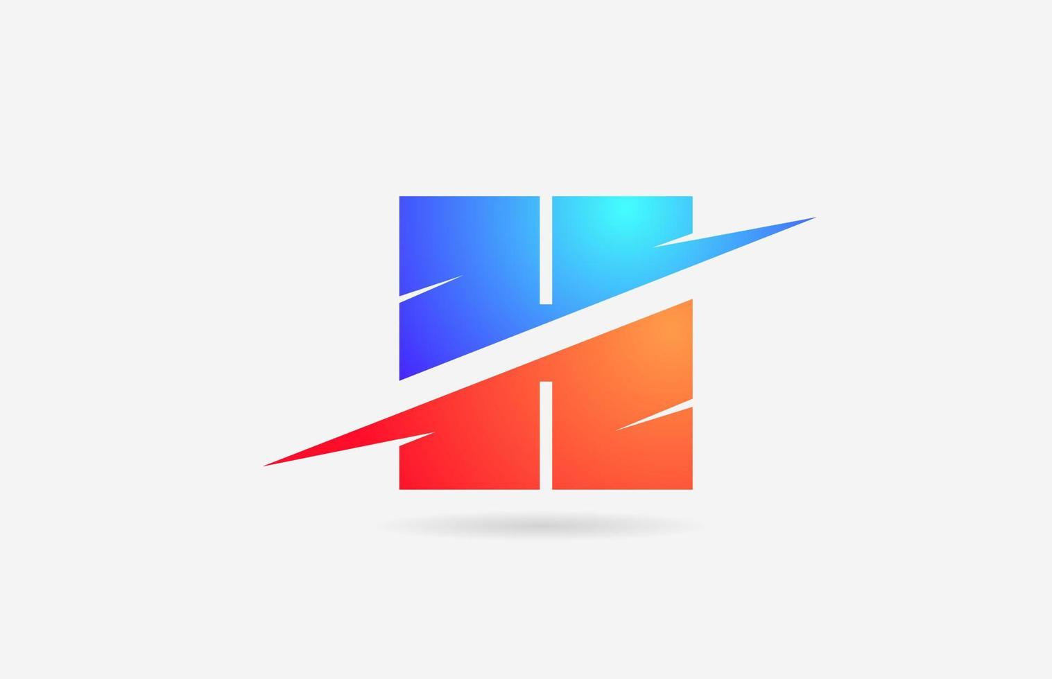H azul blanco letra del alfabeto icono de logotipo para empresas y empresas con diseño de línea vector