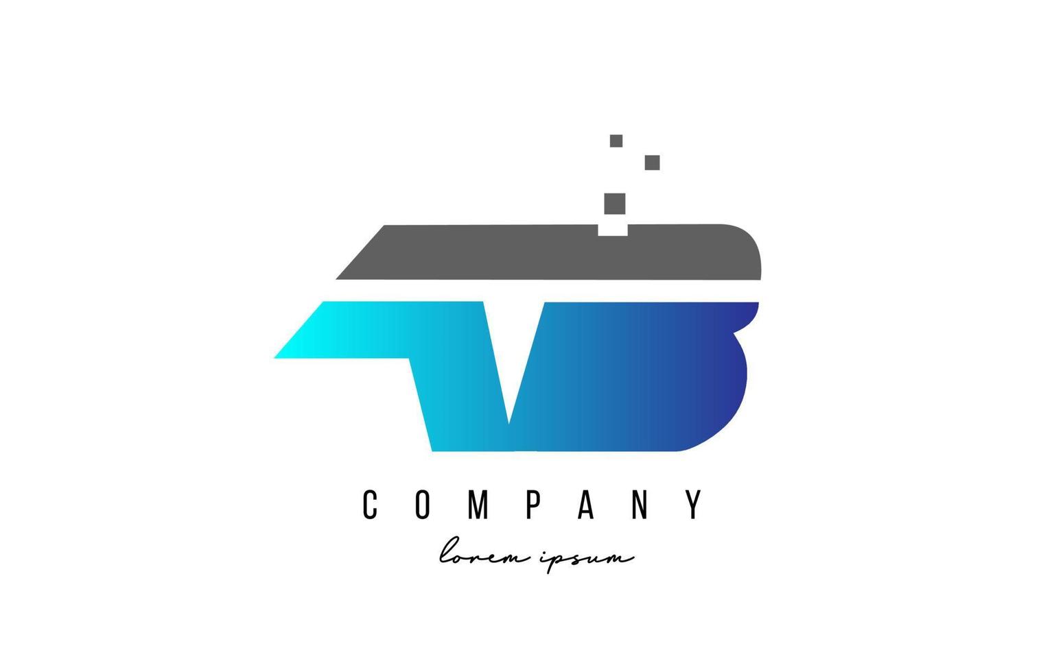 ab ab combinación de logotipo de letra del alfabeto en color azul y gris. Diseño de icono creativo para empresa y negocio. vector
