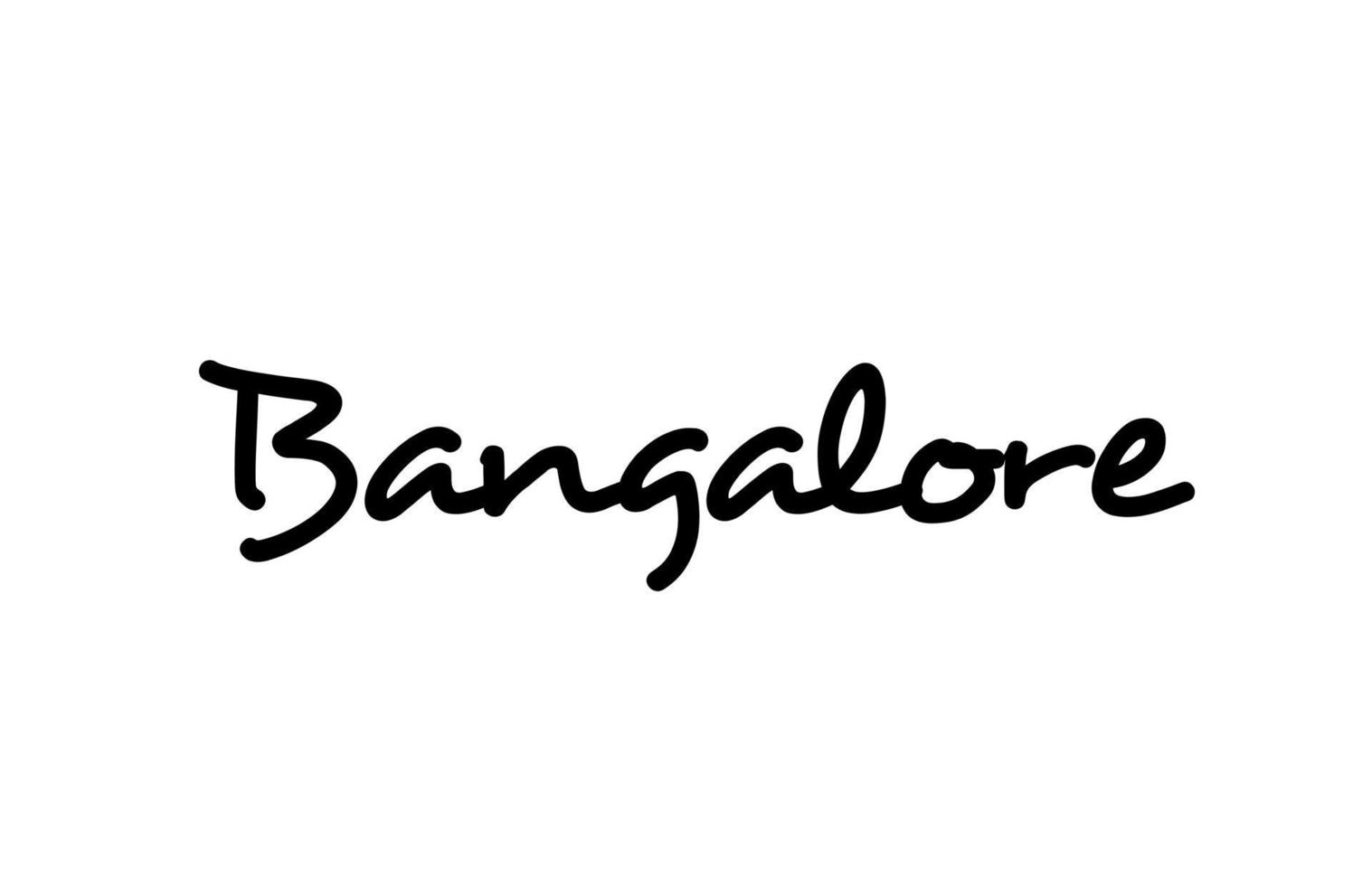 Bangalore city handwritten word text hand lettering. Calligraphy text. Typography in black color vector