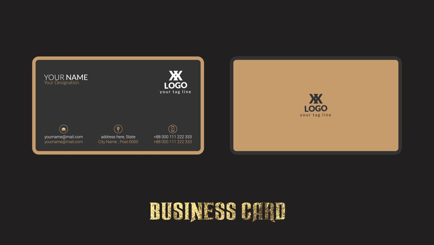 Business Card Design print ready vector