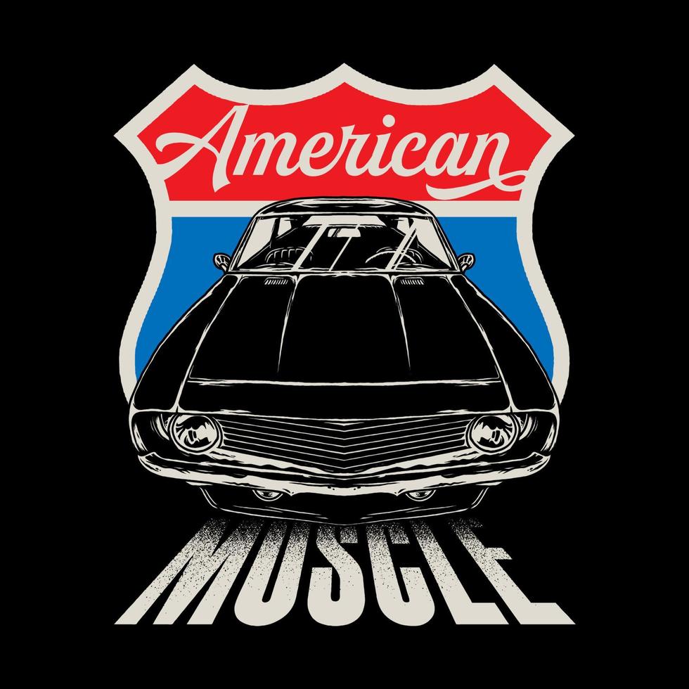 Ilustración de vector de coche de músculo americano