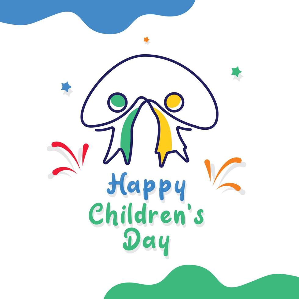 happy children's day banner template vector