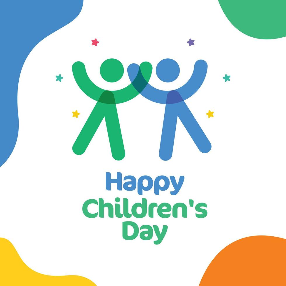 happy children's day banner template vector