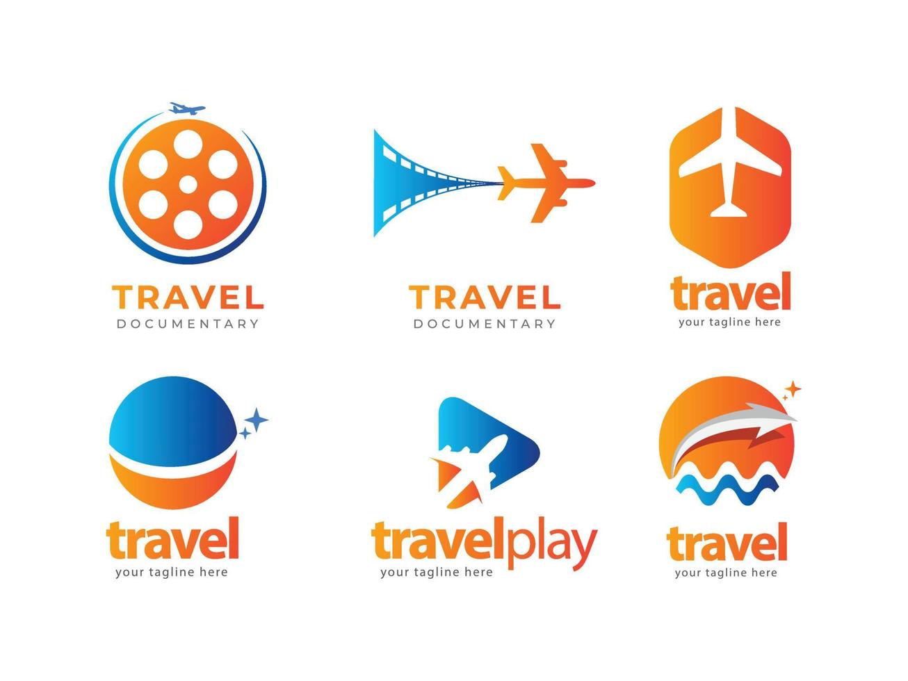 travel documentary logo design concept vector