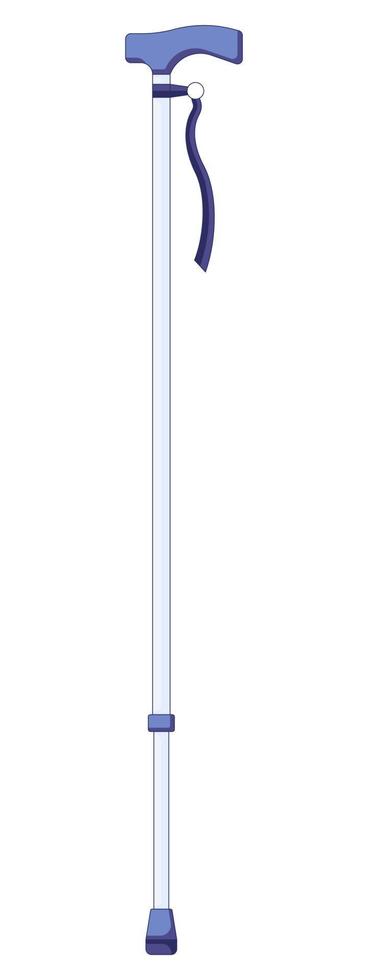 Crutches icon. Vector illustration of pair metal crutches and medical walking sticks for rehabilitation of broken leg in a flat style isolated on a white background.
