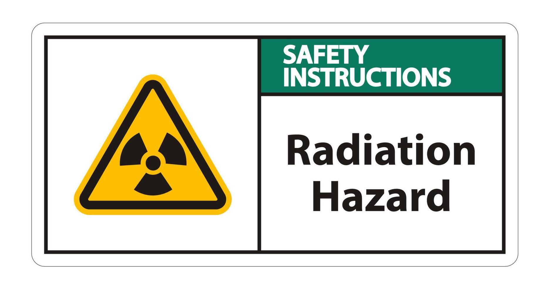 Radiation Hazard Symbol Sign Isolate On White Background,Vector Illustration vector