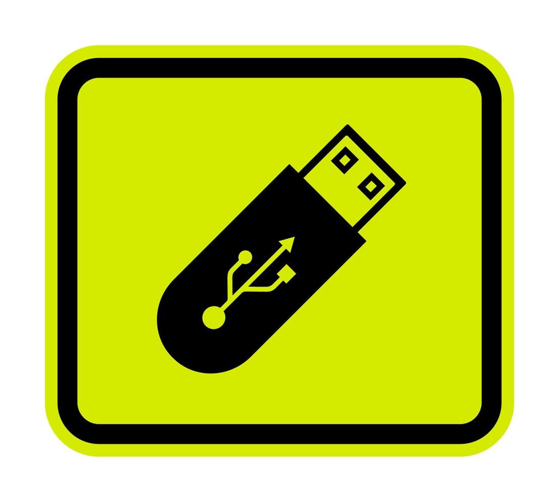 Do Not Use Flash Drive Symbol Sign Isolate On White Background,Vector Illustration vector
