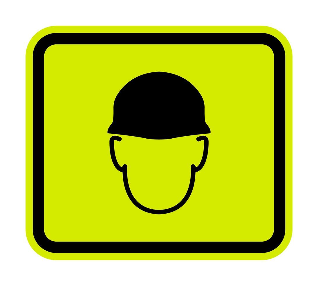 Wear helmet Sign symbol Isolate On White Background,Vector Illustration EPS.10 vector