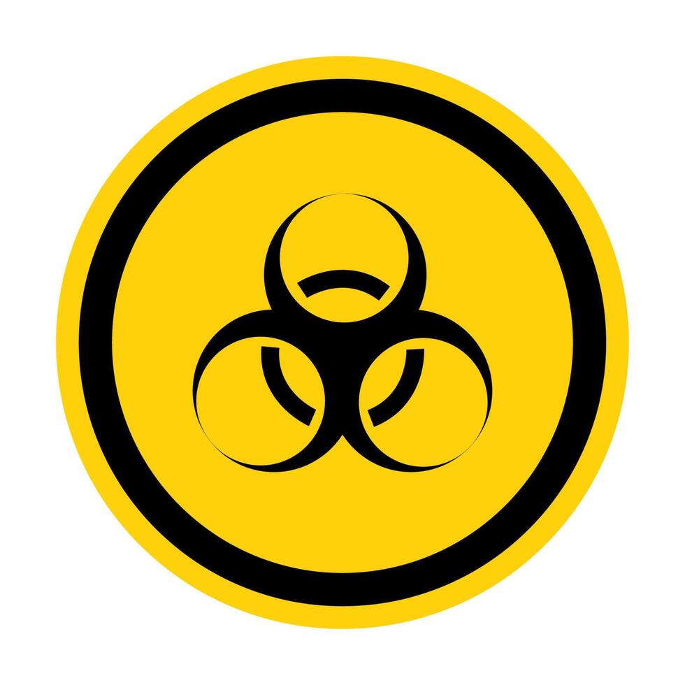 Beware Biological Hazard Symbol Isolate On White Background,Vector Illustration EPS.10 vector