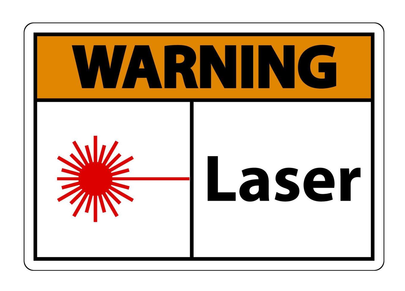 Warning Laser Symbol Sign Symbol Sign Isolate on transparent Background,Vector Illustration vector