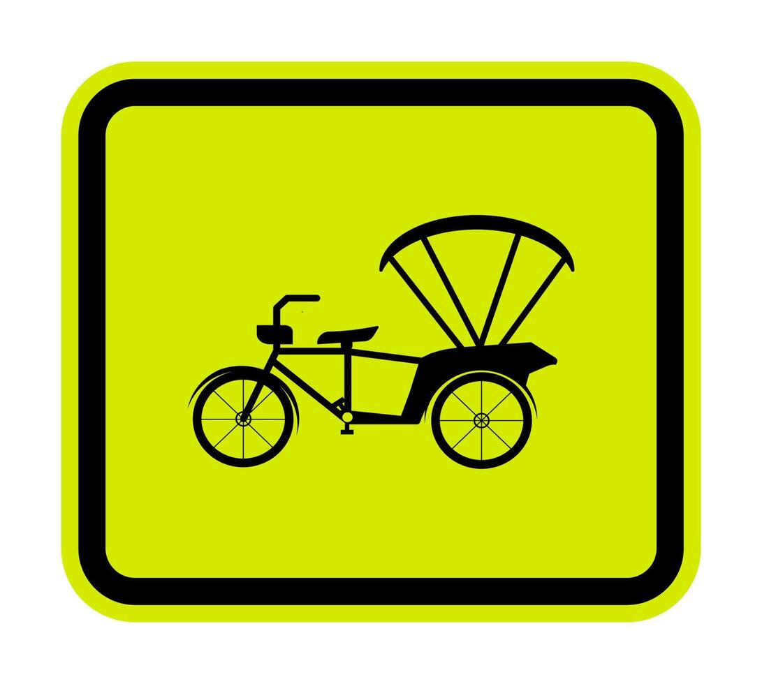 Beware Tricycle Symbol Sign Isolate On White Background,Vector Illustration EPS.10 vector