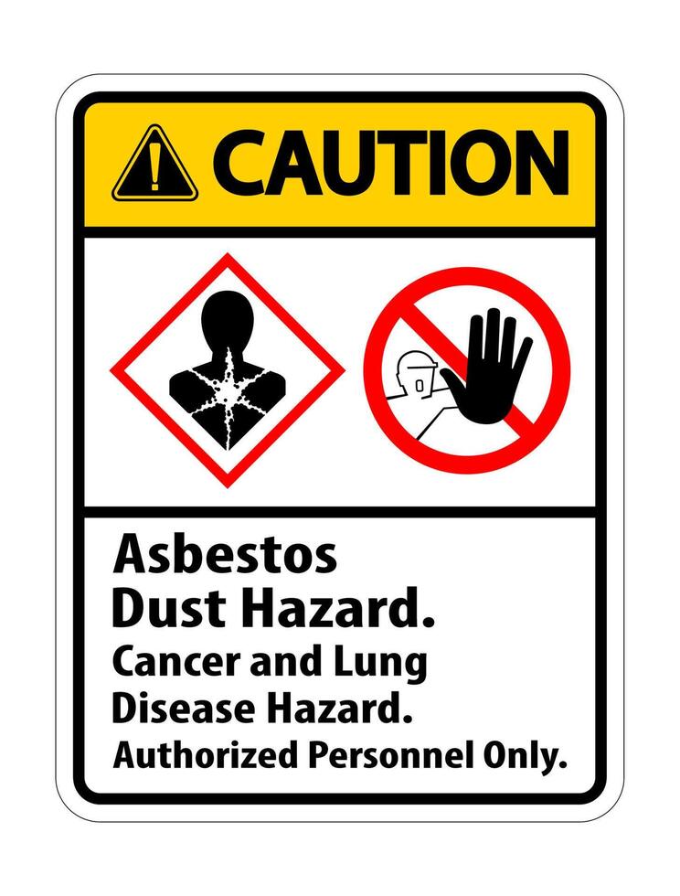 Caution Label Disease Hazard, Authorized Personnel Only Isolate on transparent Background,Vector Illustration vector