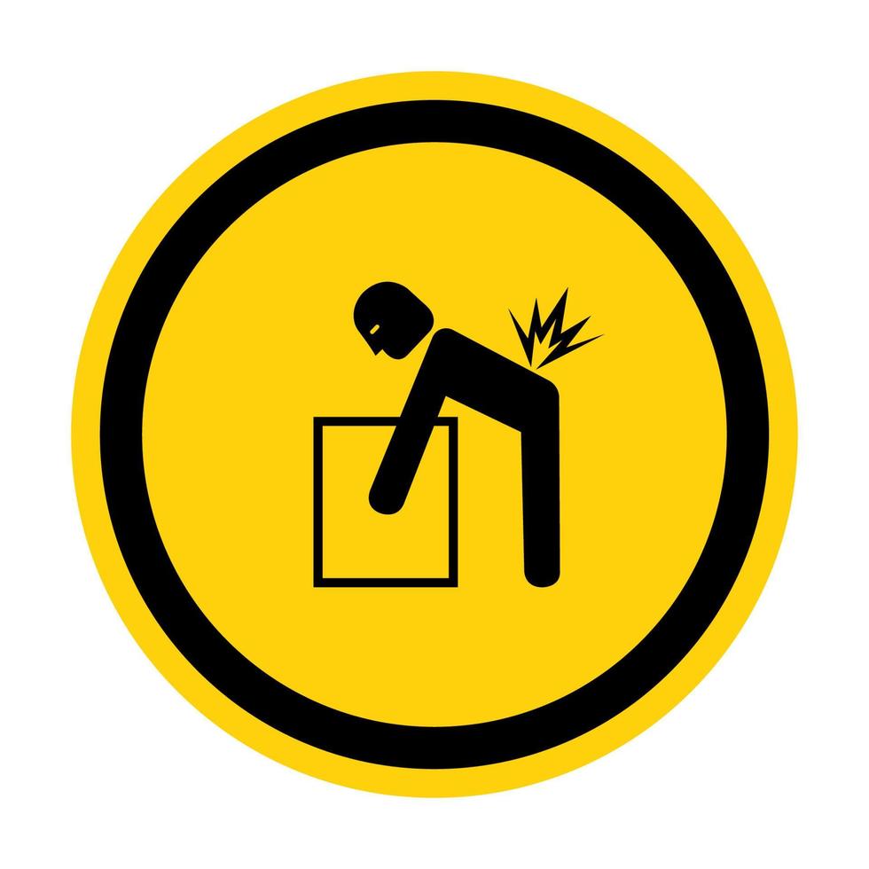 Lifting Hazard Symbol Sign Isolate On White Background,Vector Illustration EPS.10 vector