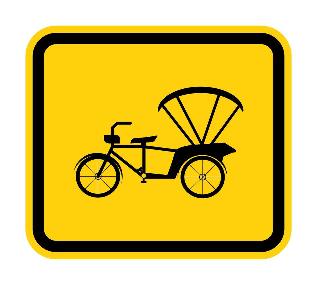 Beware Tricycle Symbol Sign Isolate On White Background,Vector Illustration EPS.10 vector