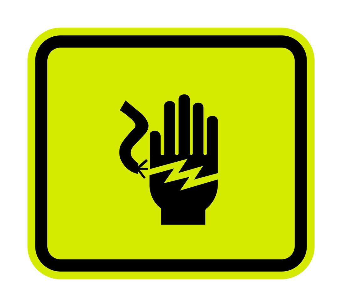 Signo de símbolo de electrocución de descarga eléctrica, ilustración vectorial, aislar en la etiqueta de fondo blanco .eps10 vector