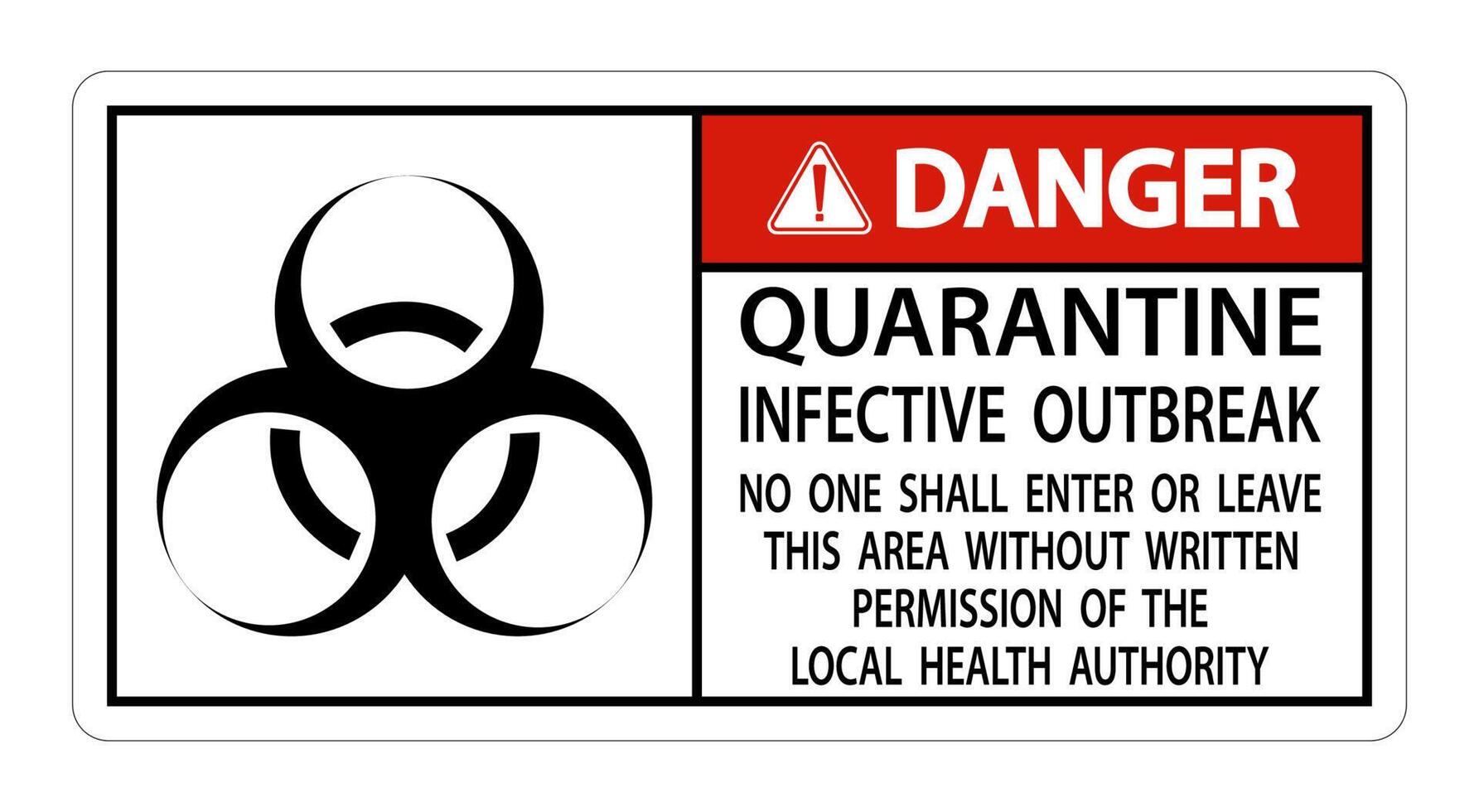 Danger Quarantine Infective Outbreak Sign Isolate on transparent Background,Vector Illustration vector