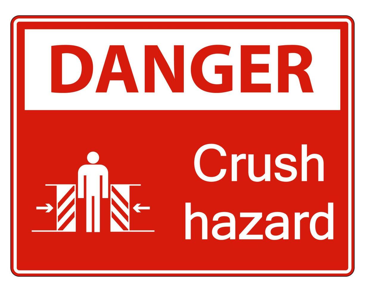 symbol danger crush hazard sign on white background 3683998 Vector Art