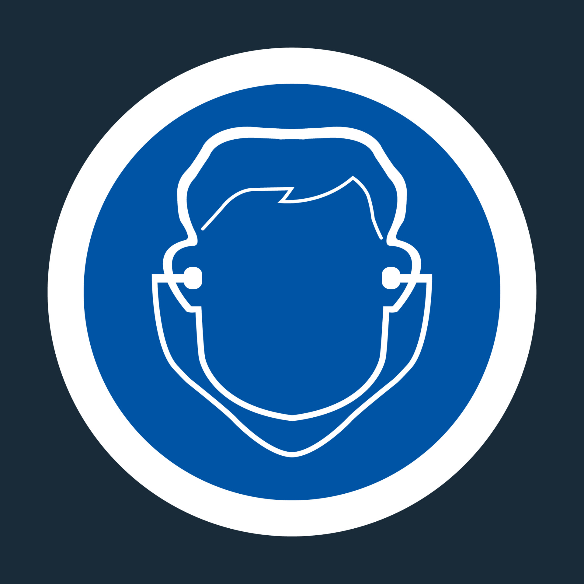 Symbol Wear Ear Plug Sign on black background,vector illustration