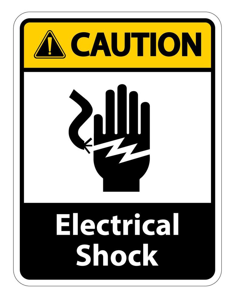 Electrical Shock Electrocution Symbol Sign, Vector Illustration, Isolate On White Background Label .EPS10