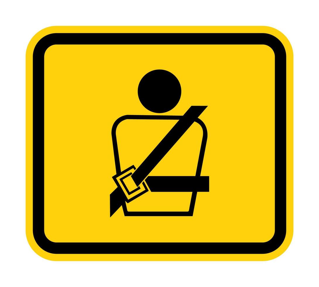 icono de ppe llevar un signo de símbolo de cinturón de seguridad aislar sobre fondo blanco, ilustración vectorial eps.10 vector