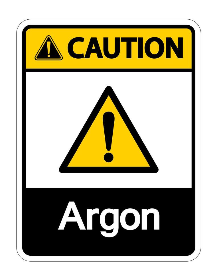Caution Argon Symbol Sign vector