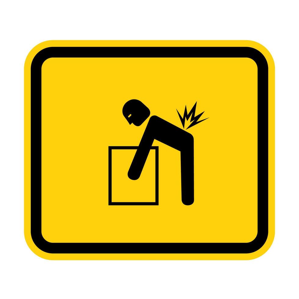 Lifting Hazard Symbol Sign Isolate On White Background,Vector Illustration EPS.10 vector