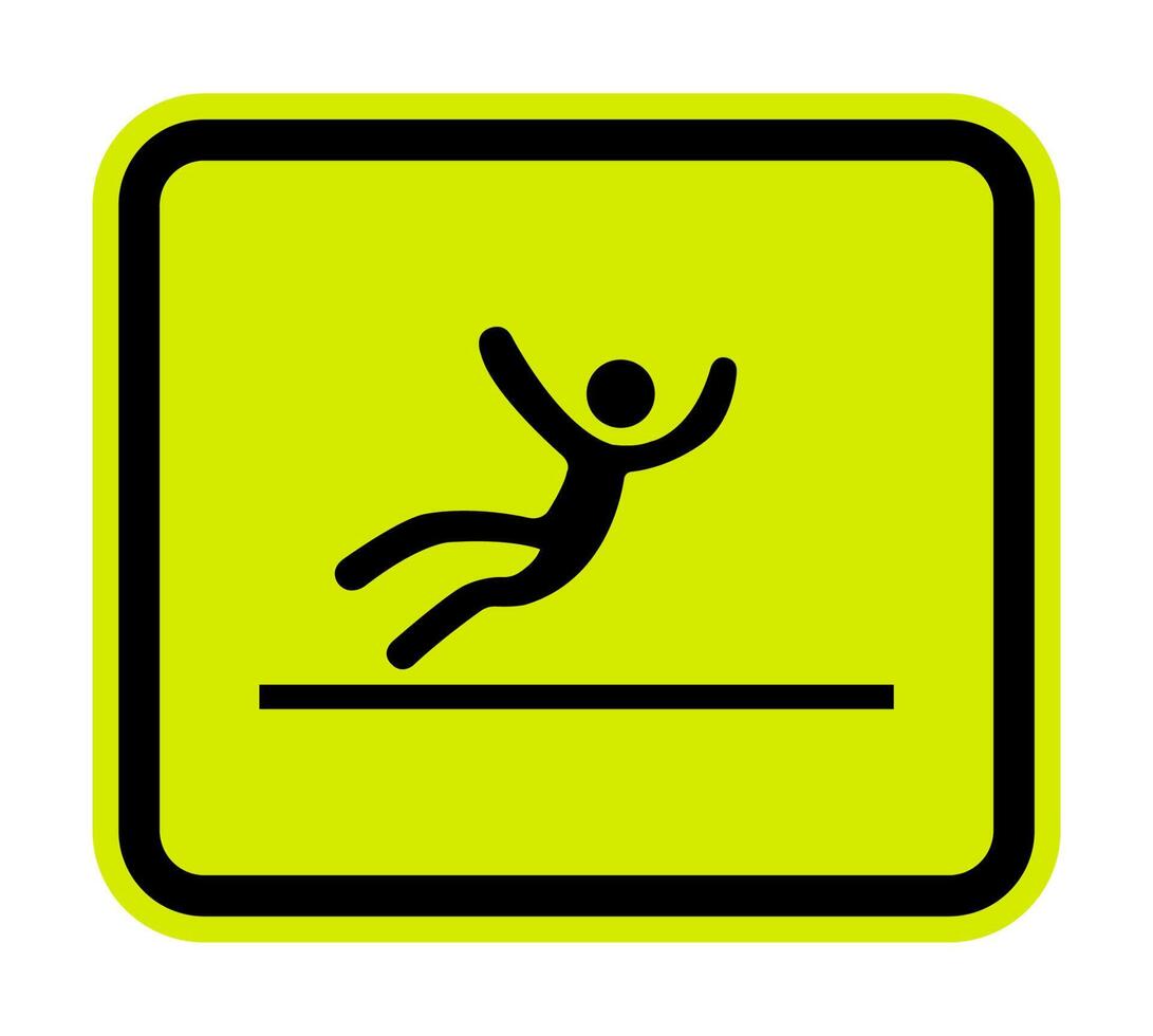 Beware Slippery Surface Symbol Isolate On White Background,Vector Illustration EPS.10 vector