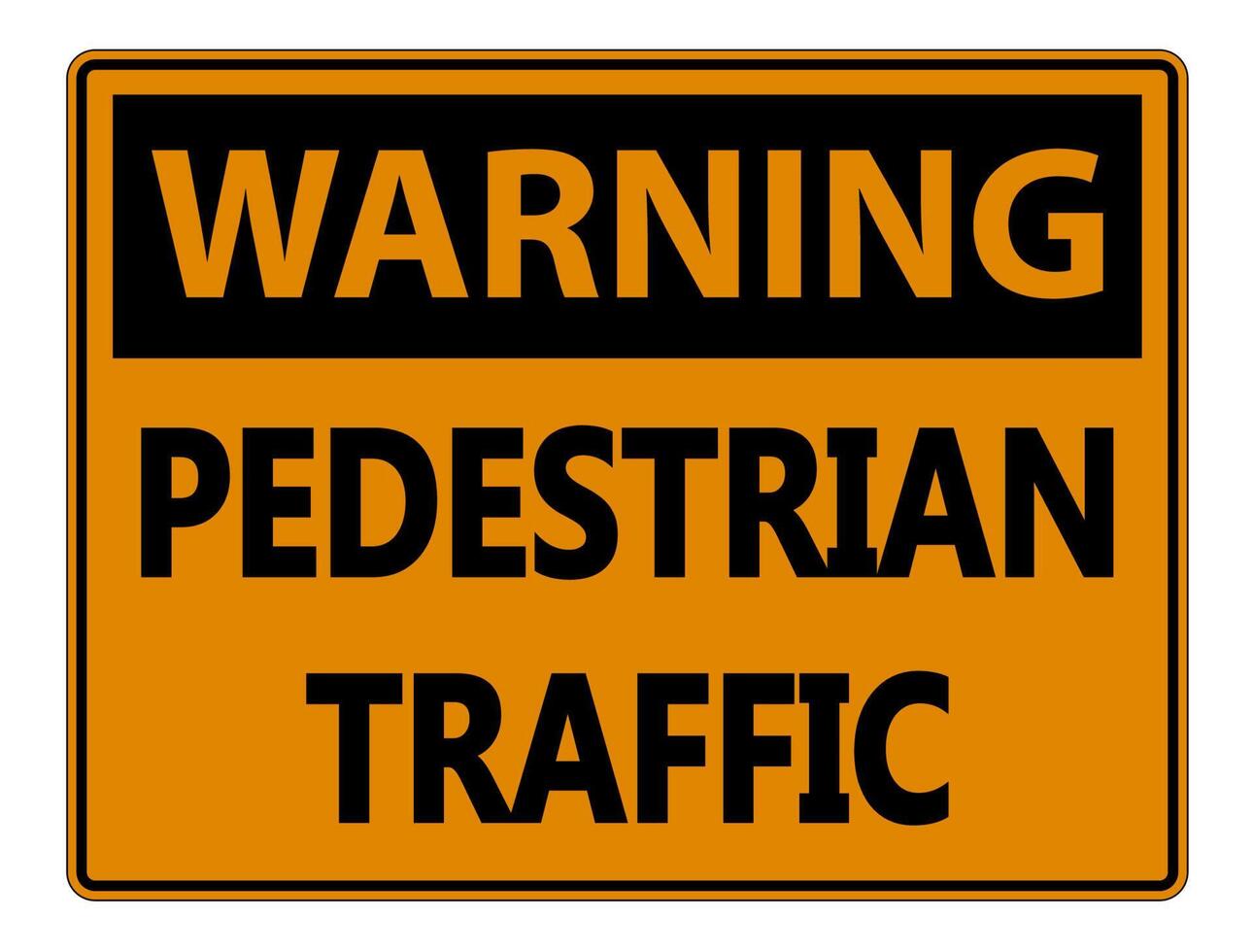 Warning Pedestrian Traffic Sign on white background vector