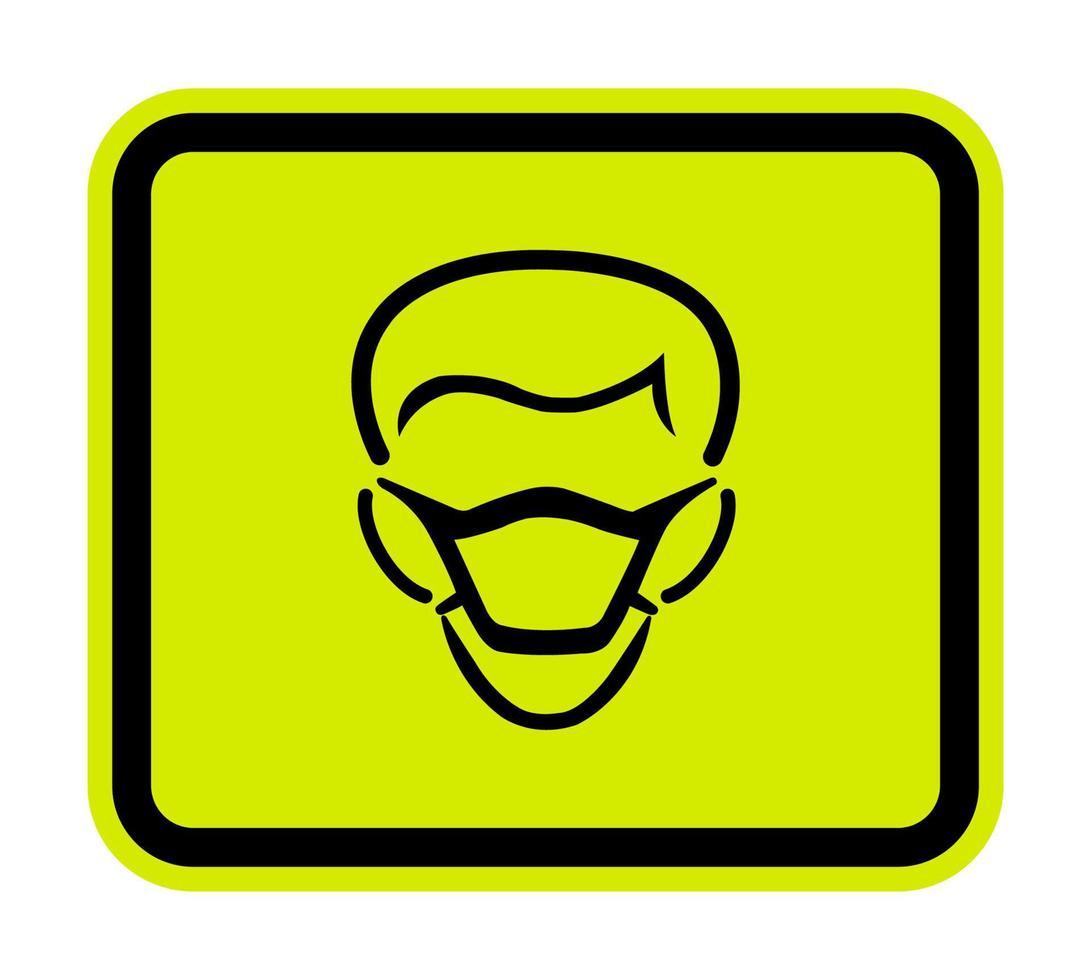 PPE Icon.Wear Mask Symbol Sign Isolate On White Background,Vector Illustration EPS.10 vector