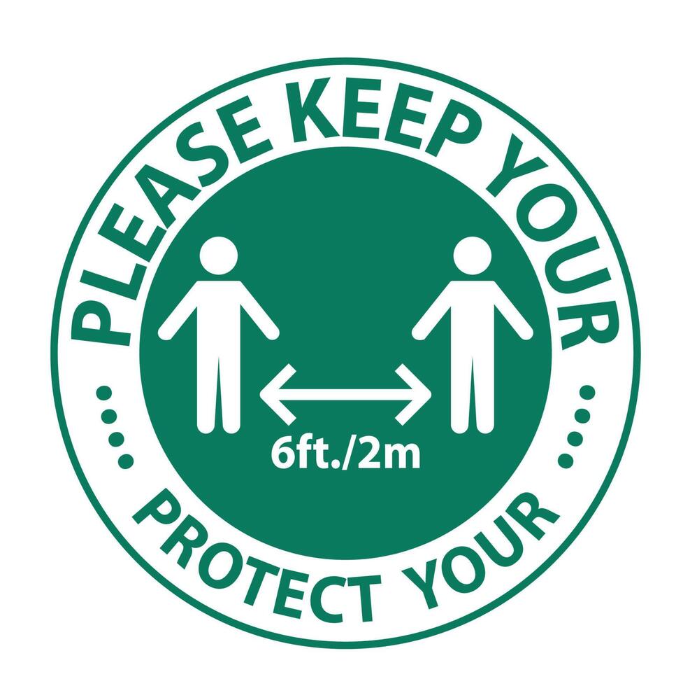 Please keep your distance,Protect your social Distancing Sign Isolate On White Background,Vector Illustration EPS.10 vector