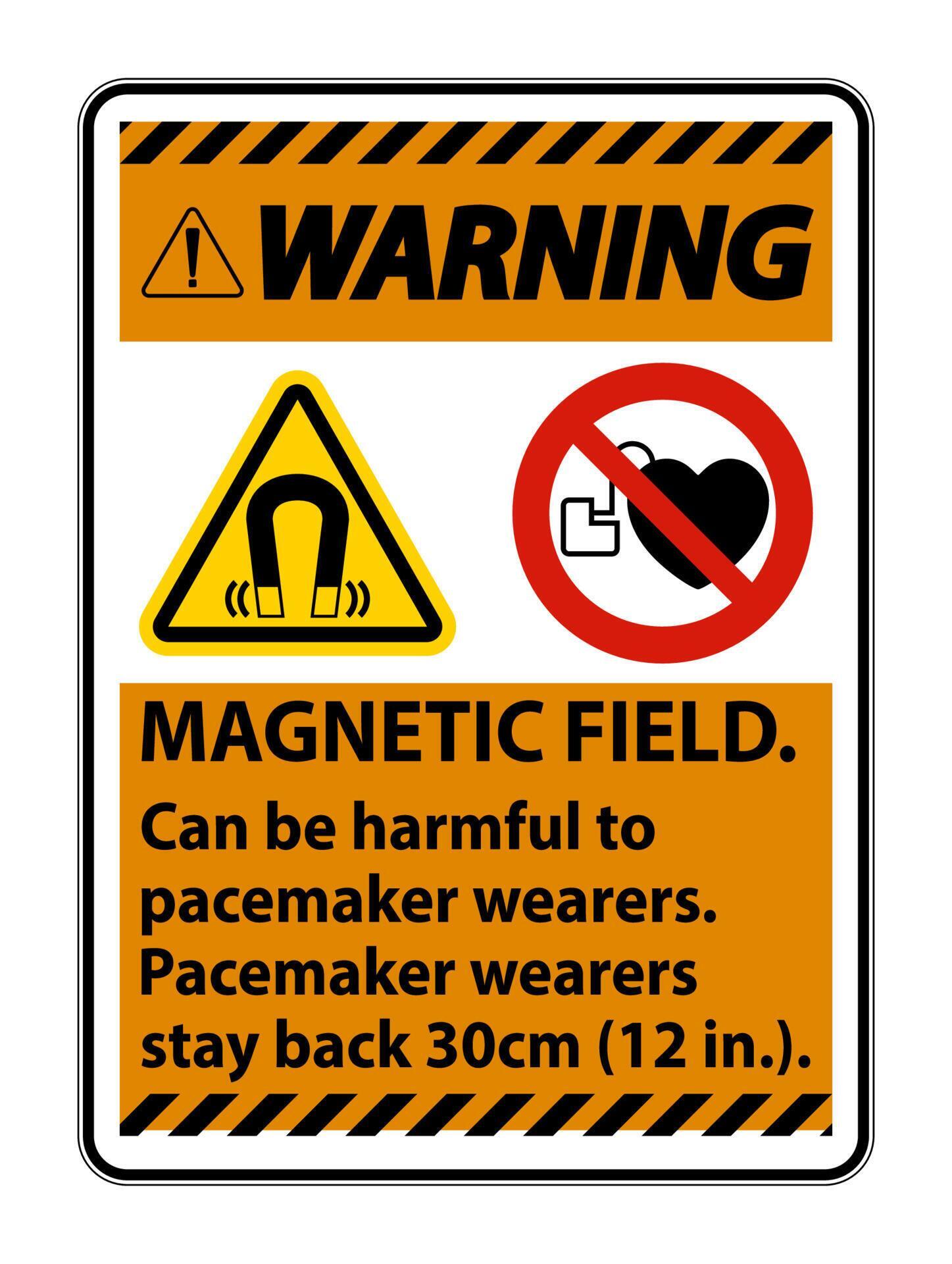 Warning field can be harmful to pacemaker wearers.pacemaker