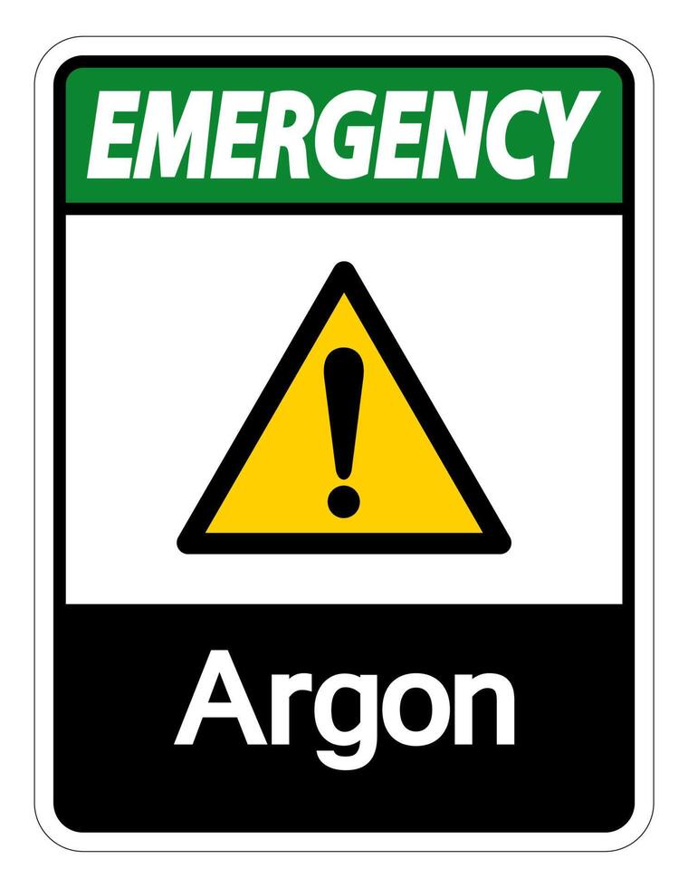 Emergency Argon Symbol Sign On White Background vector