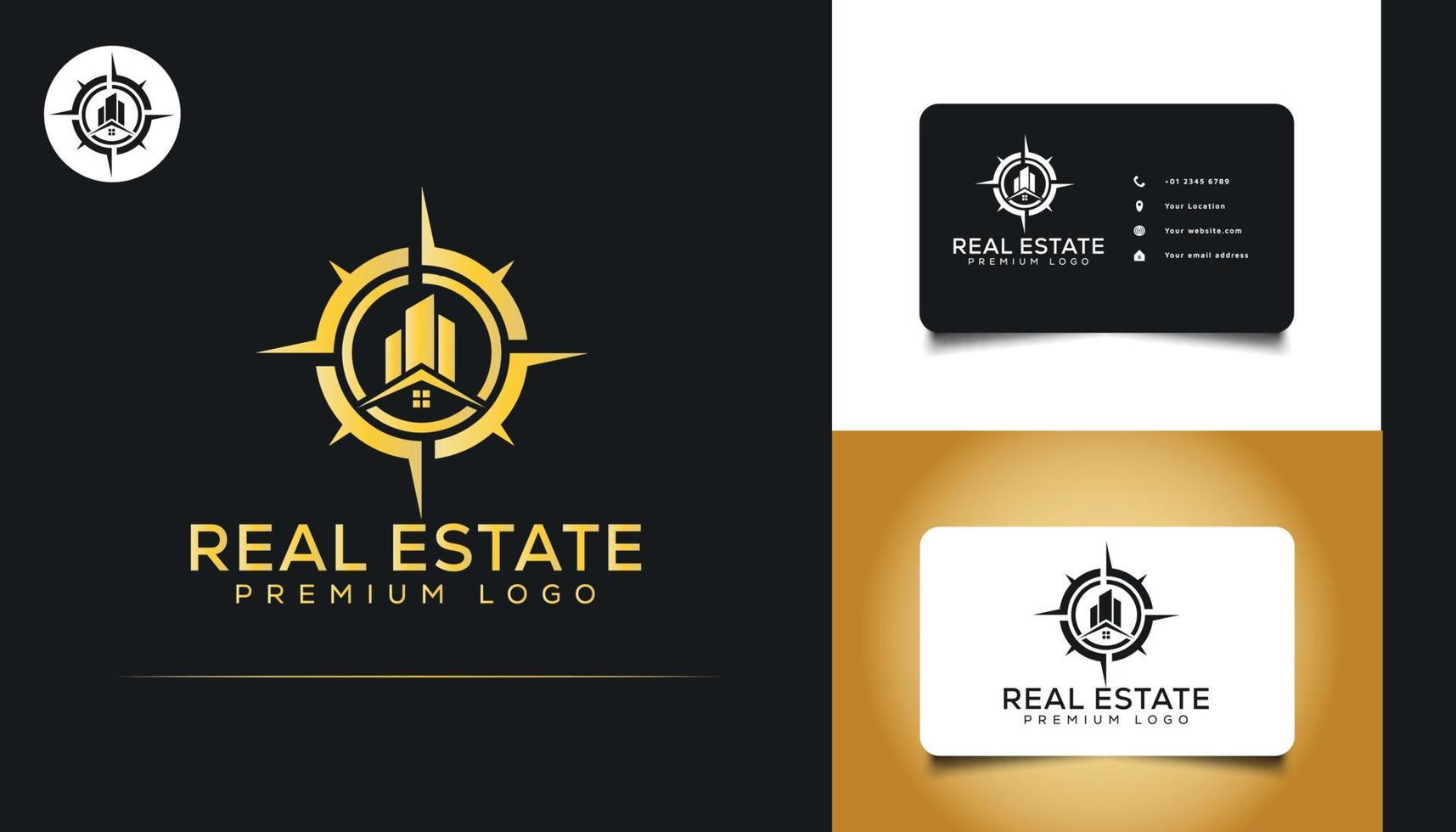 Abstract and Minimalist Real Estate Logo Design. Construction, Architecture or Building Logo vector