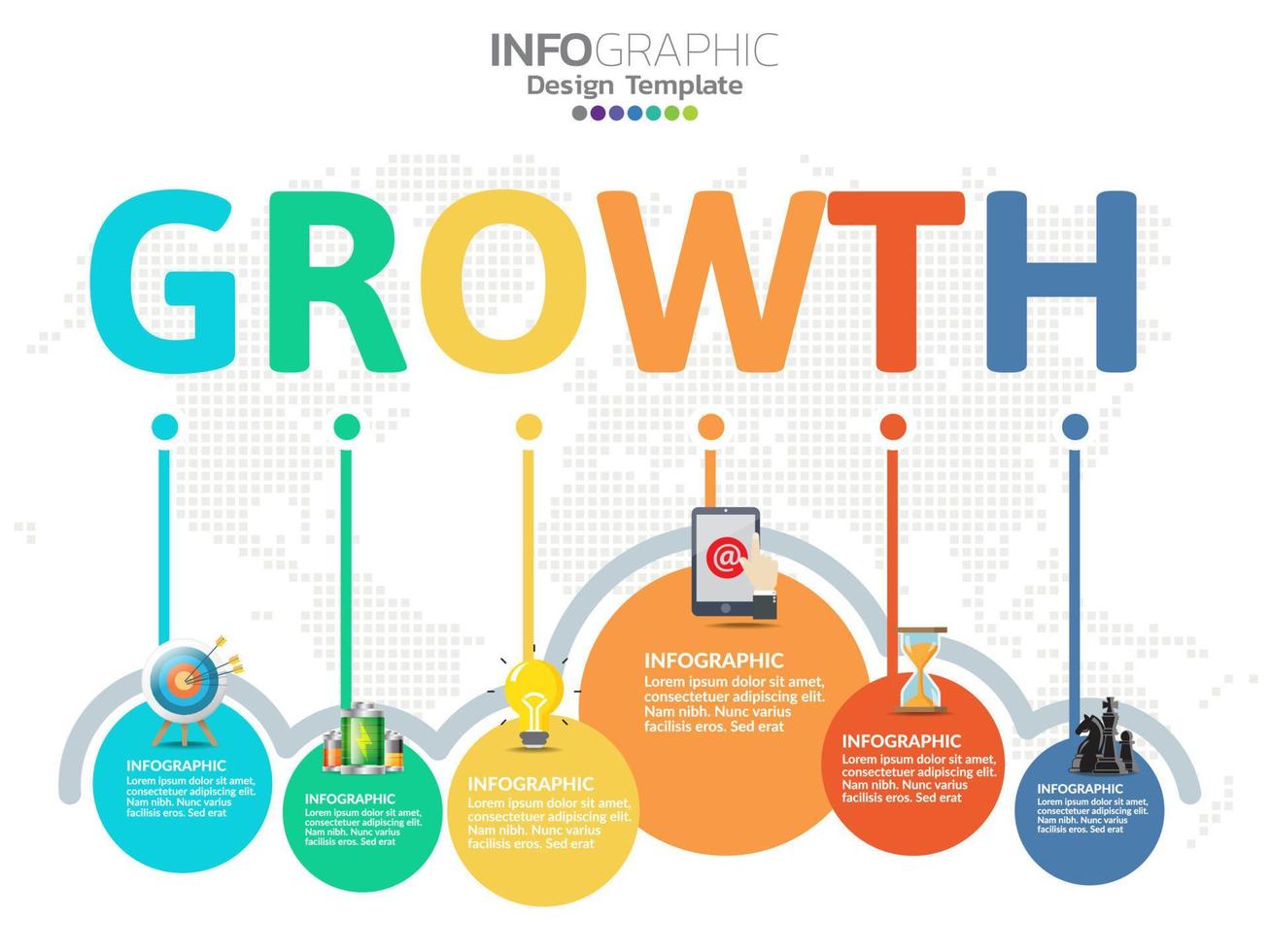Business infographic template design with options vector
