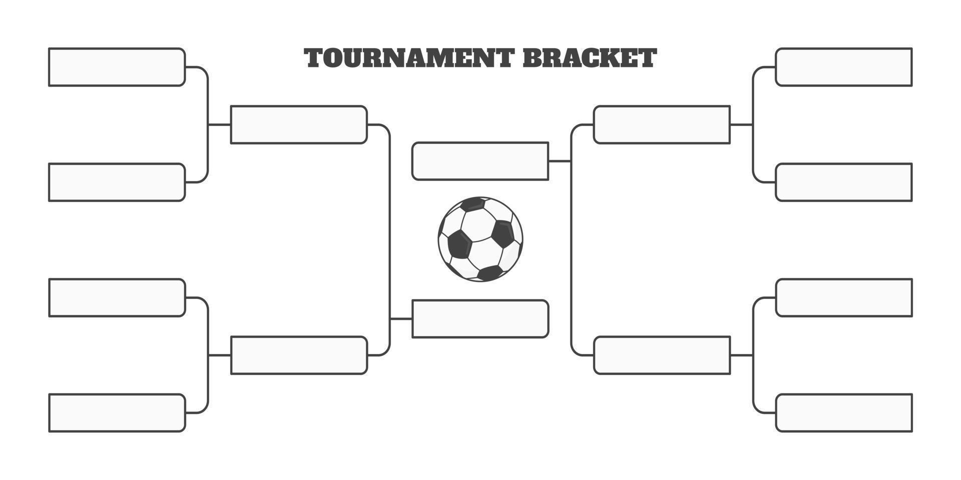 Ilustración de vector de diseño de estilo plano de plantilla de campeonato de soporte de torneo de equipo de fútbol 8 aislado sobre fondo blanco.