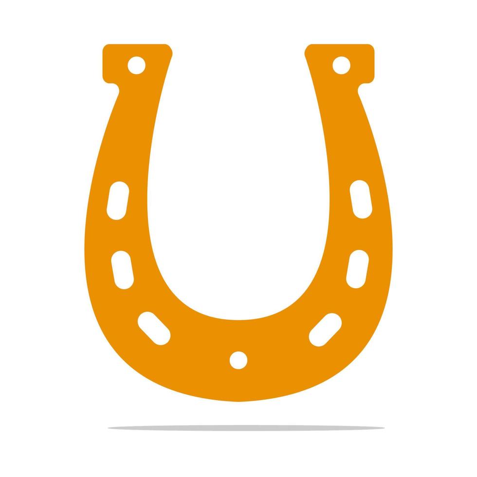 Horseshoe for luck symbol vector illustration. Happy St. Patrick's Day