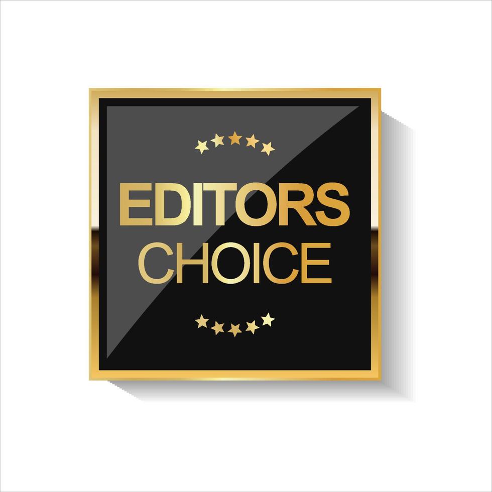 Golden editors choice badge on white background vector