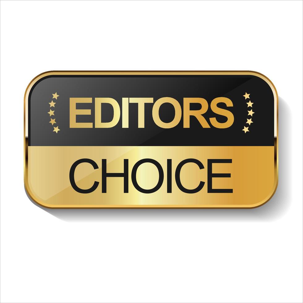 Golden editors choice badge on white background vector