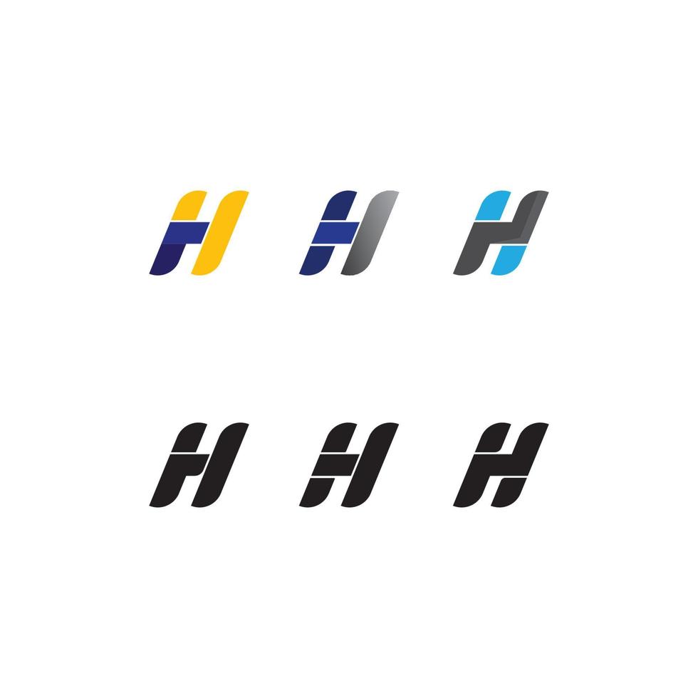 H font and letter design logo alphabet vector sign identity