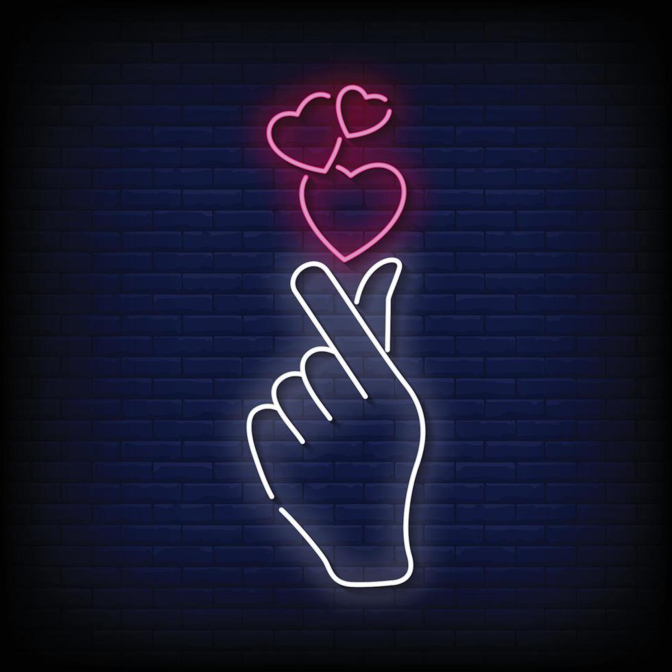 Love Neon Signs Style Text Vector