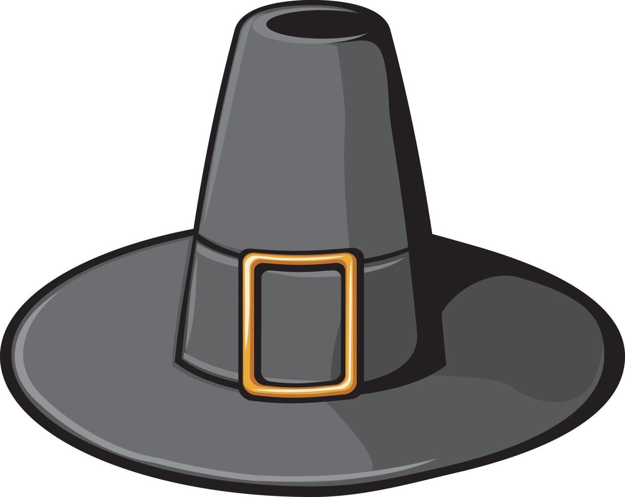 Black Pilgrim Hat vector