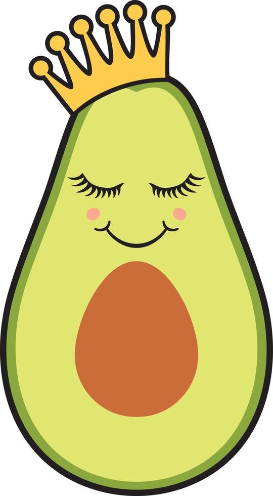 color princesa aguacate vector