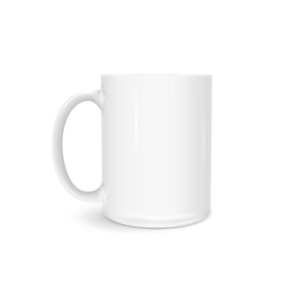 Taza Blanca Realista Del Vector Del Vector Ilustración del Vector -  Ilustración de tradicional, frente: 122640907